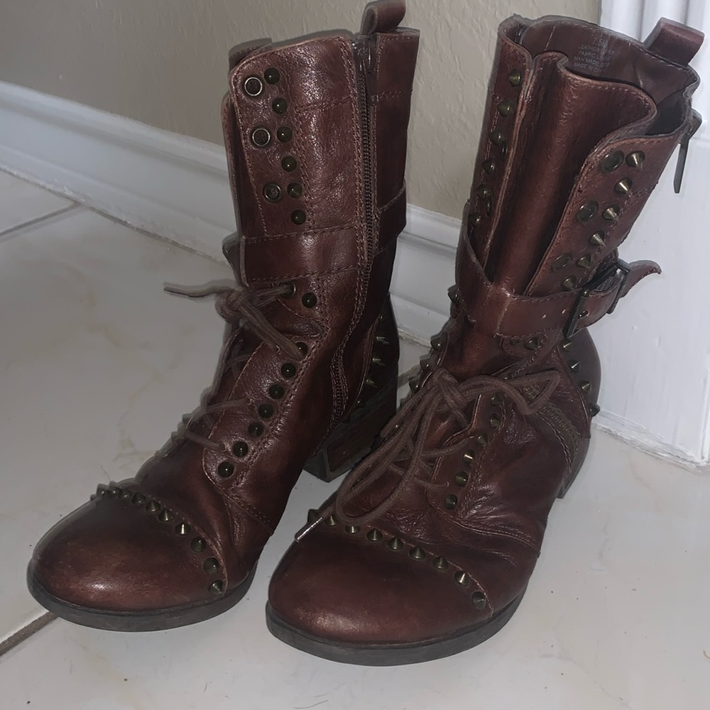 STUDDED Combat Boots